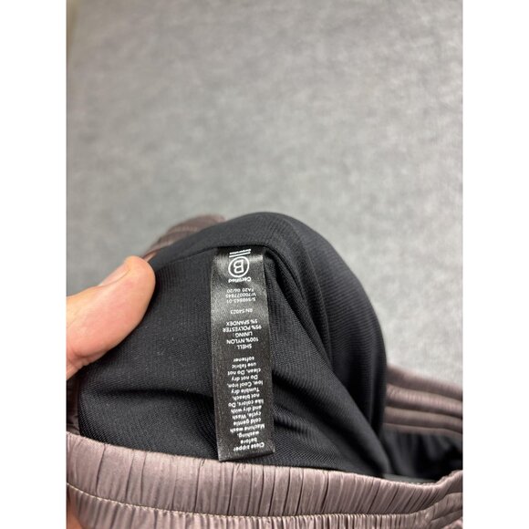 Allyson Felix Athleta Pants Womens Large Tall Brown Black Track Joggers Nylon - Picture 8 of 8